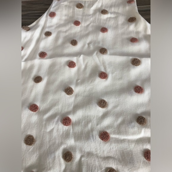 Mine White Polkadot Blouse Size Large - Picture 5 of 9